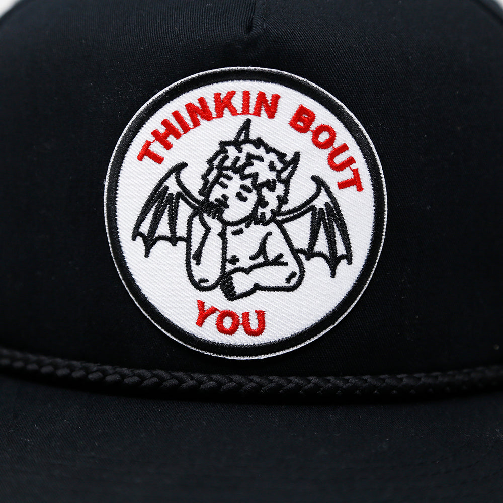 "THINKIN BOUT YOU" ROPE CAP (BLACK)