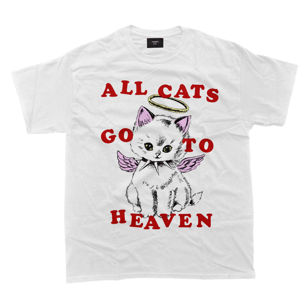 "ALL CATS GO TO HEAVEN" TEE