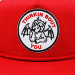 "THINKIN BOUT YOU" ROPE CAP (RED)