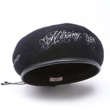 "MISSING YOU" CHAIN BERET（BLACK）