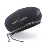 "MISSING YOU" CHAIN BERET（BLACK）