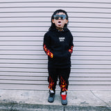 【KIDS】SUGAR BOY FLAME SWEAT PANTS (BLACK)