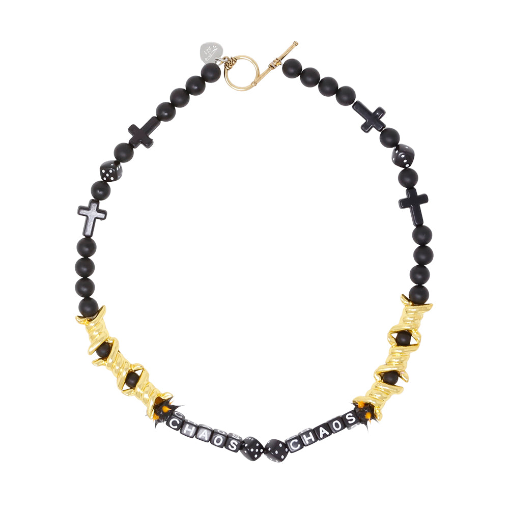 【ONE OF A KIND】UNISEX PEARL＋BEADS NECKLACE #098