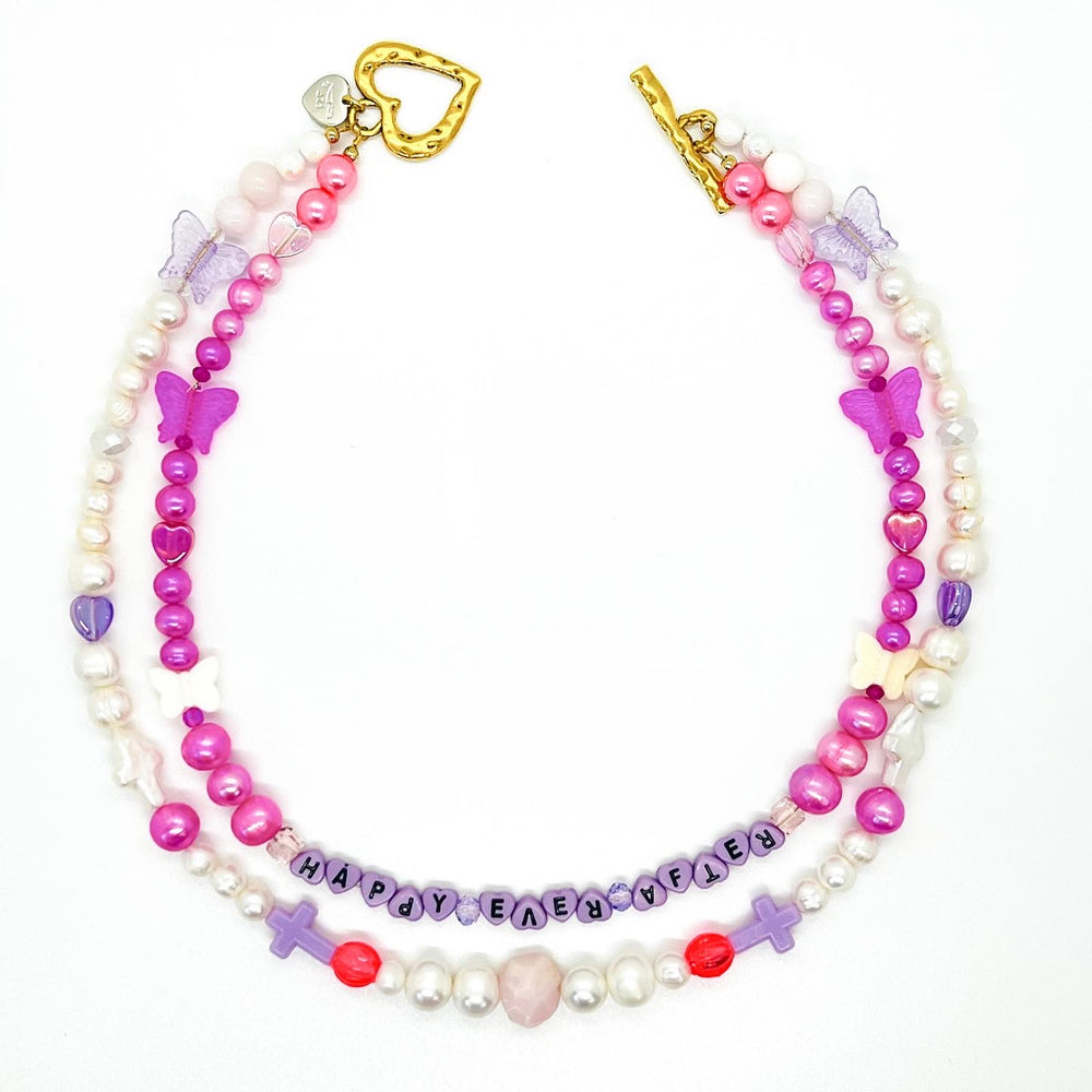 【ONE OF A KIND】UNISEX PEARL＋BEADS NECKLACE #082