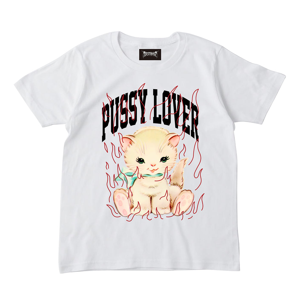 PUSSY LOVER (WHITE) TEE
