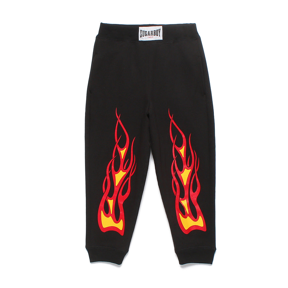 VISION OF SUPER - PANTALONI - PANTS WITH RED EMBROIDERED FLAMES - Windrose  | Abbigliamento maschile casual e streetwear
